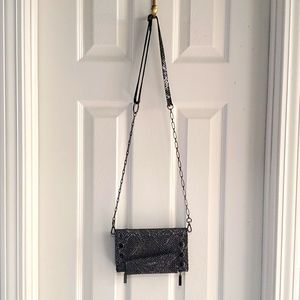 Hammitt  Levy black/silver embossed leather crossbody bag